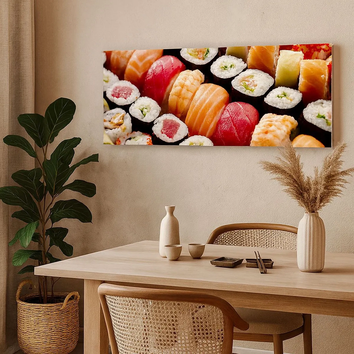 Bild auf Leinwand - Leinwandbild - Farben und Aromen Asiens - 100x40 cm