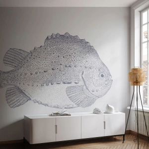 Maßgeschneiderte Fototapete Premium Canvas - Für das Album des Naturforschers - Fisch, Maritim, Ozean