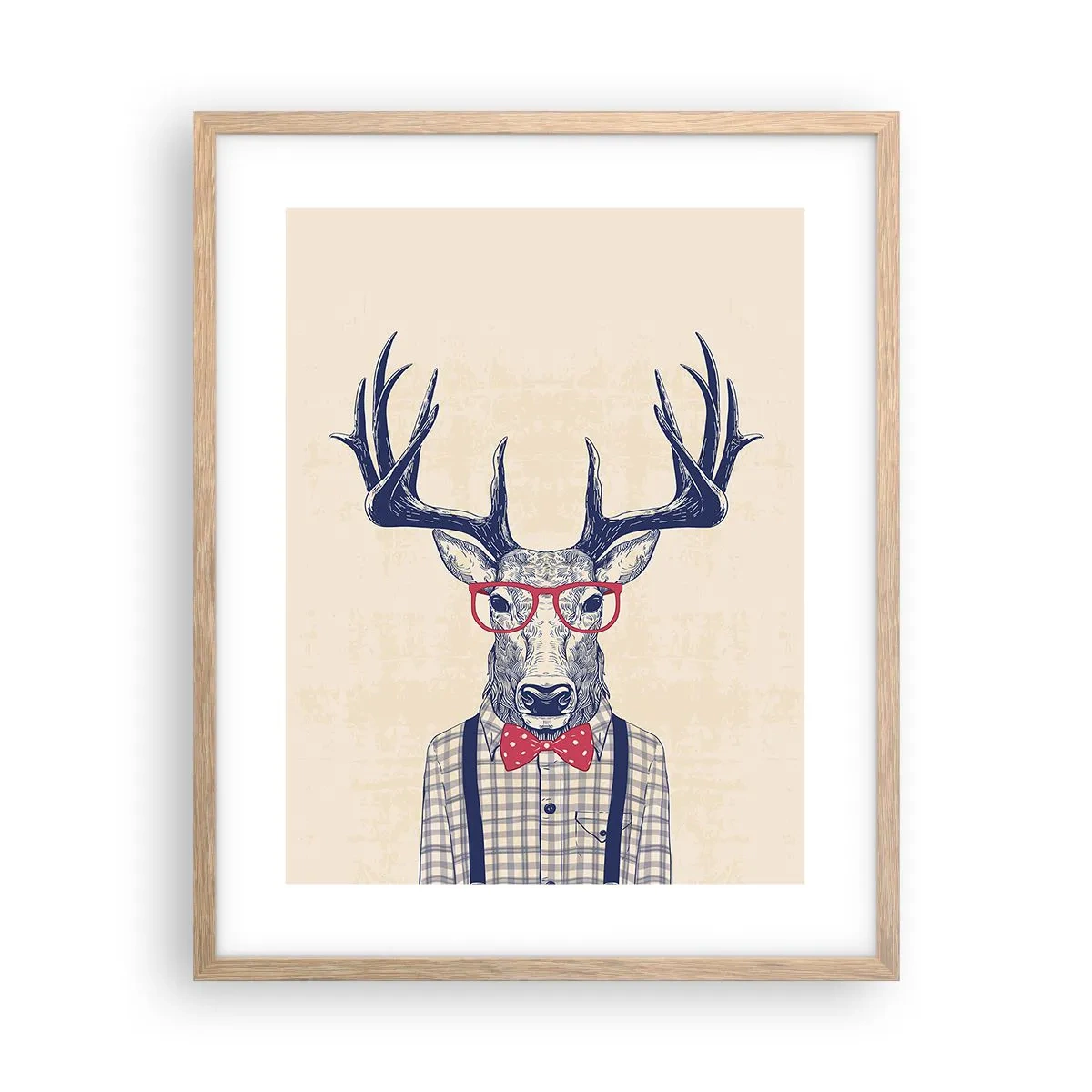 Poster in einem Rahmen aus heller Eiche - Eine lustige Extravaganz - 40x50 cm