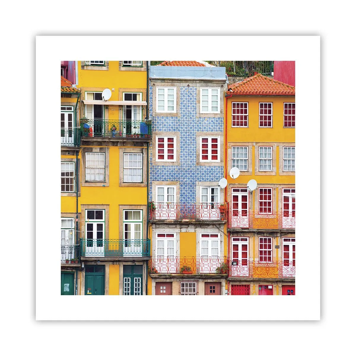 Poster - Farben der Altstadt - 40x40 cm