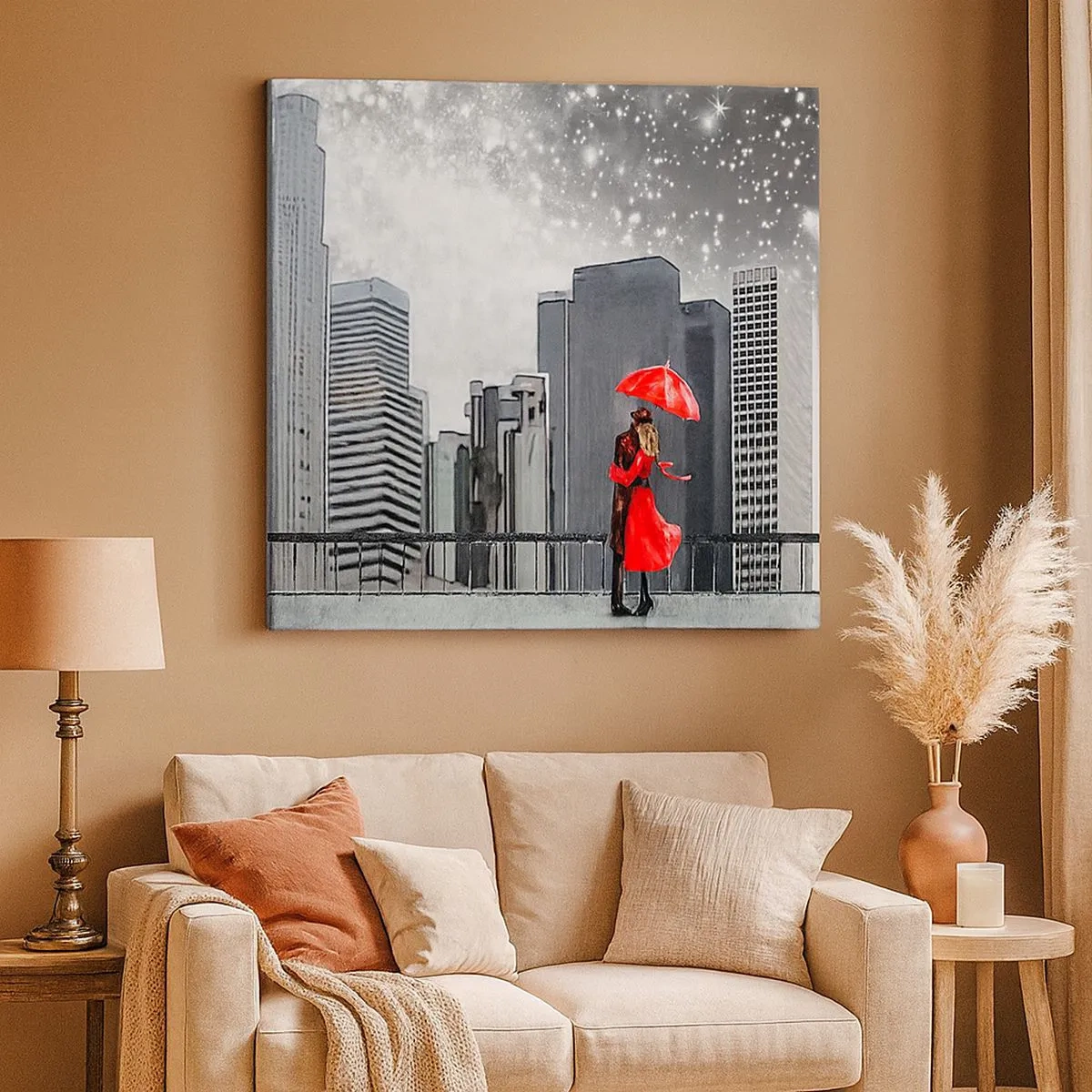 Bild auf Leinwand - Leinwandbild - Der Mensch ist kein Stein - 30x30 cm