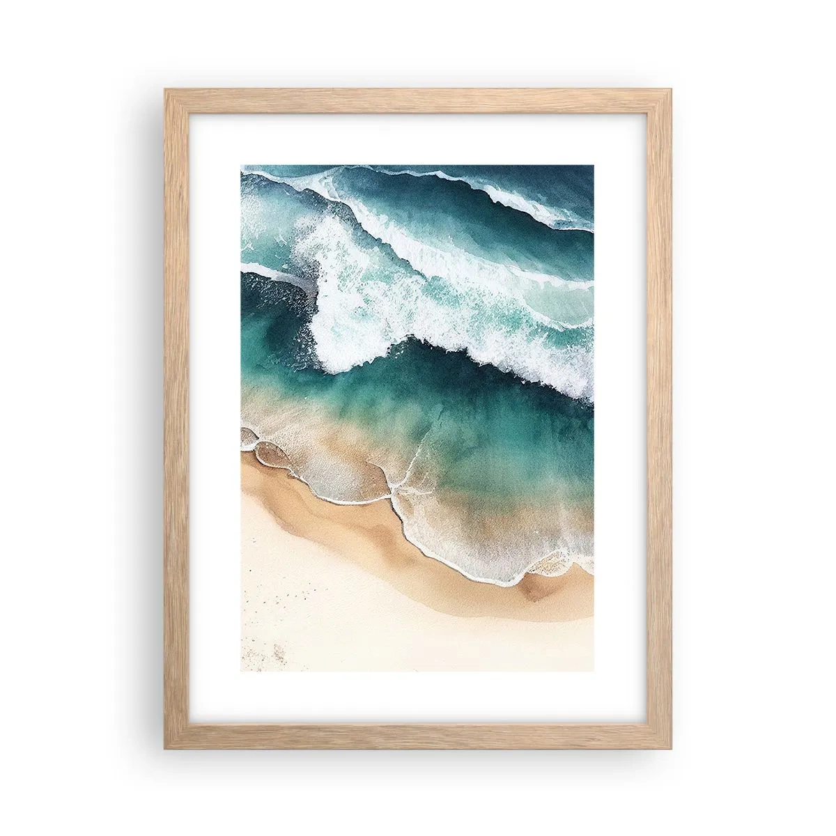 Poster in einem Rahmen aus heller Eiche - Das ewige Treffen - 30x40 cm