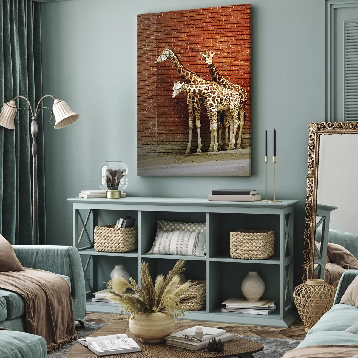 Bild auf Leinwand - Leinwandbild - Sehen Sie Akazien? - 65x120 cm