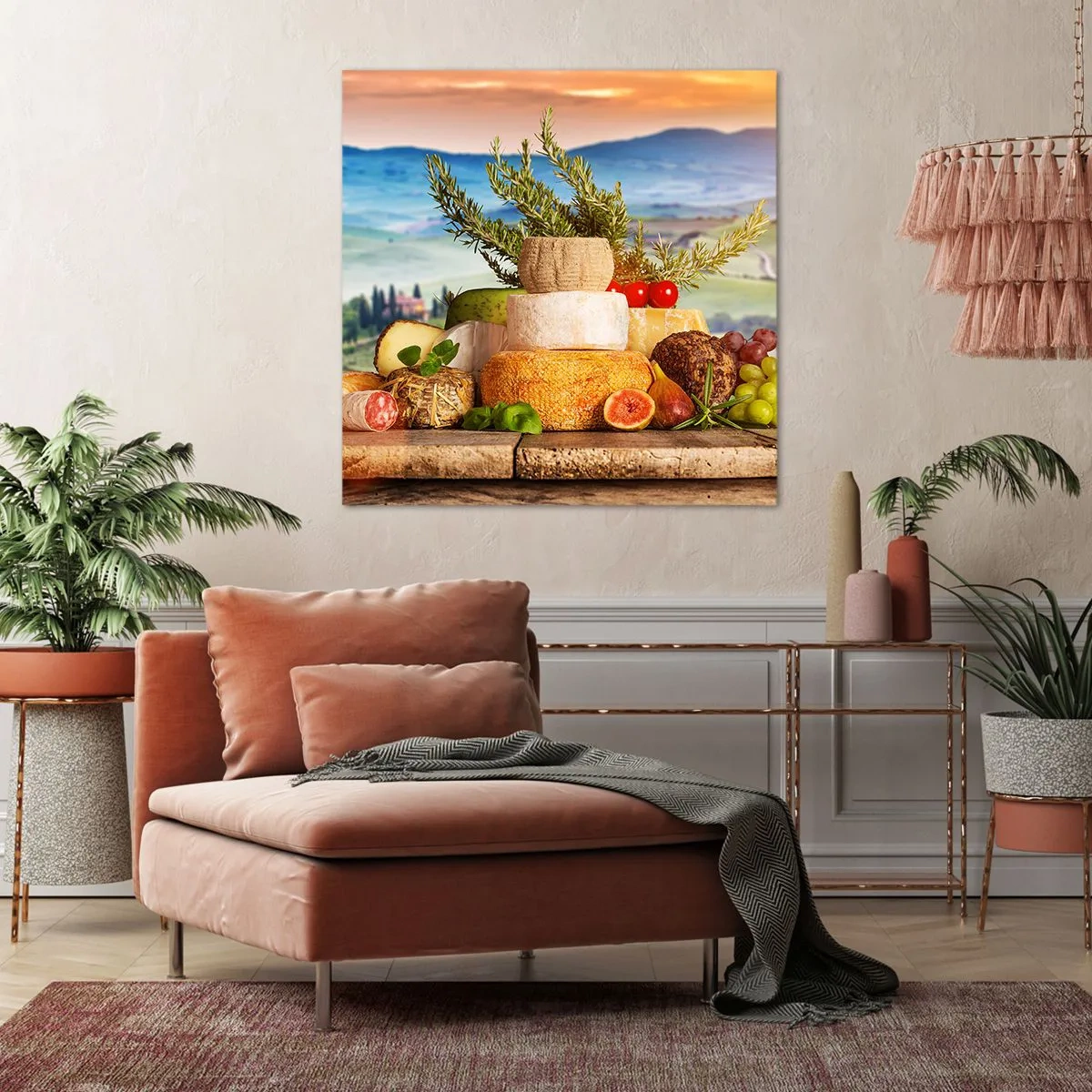 Bild auf Leinwand - Leinwandbild - Die italienische Lebensfreude - 50x50 cm