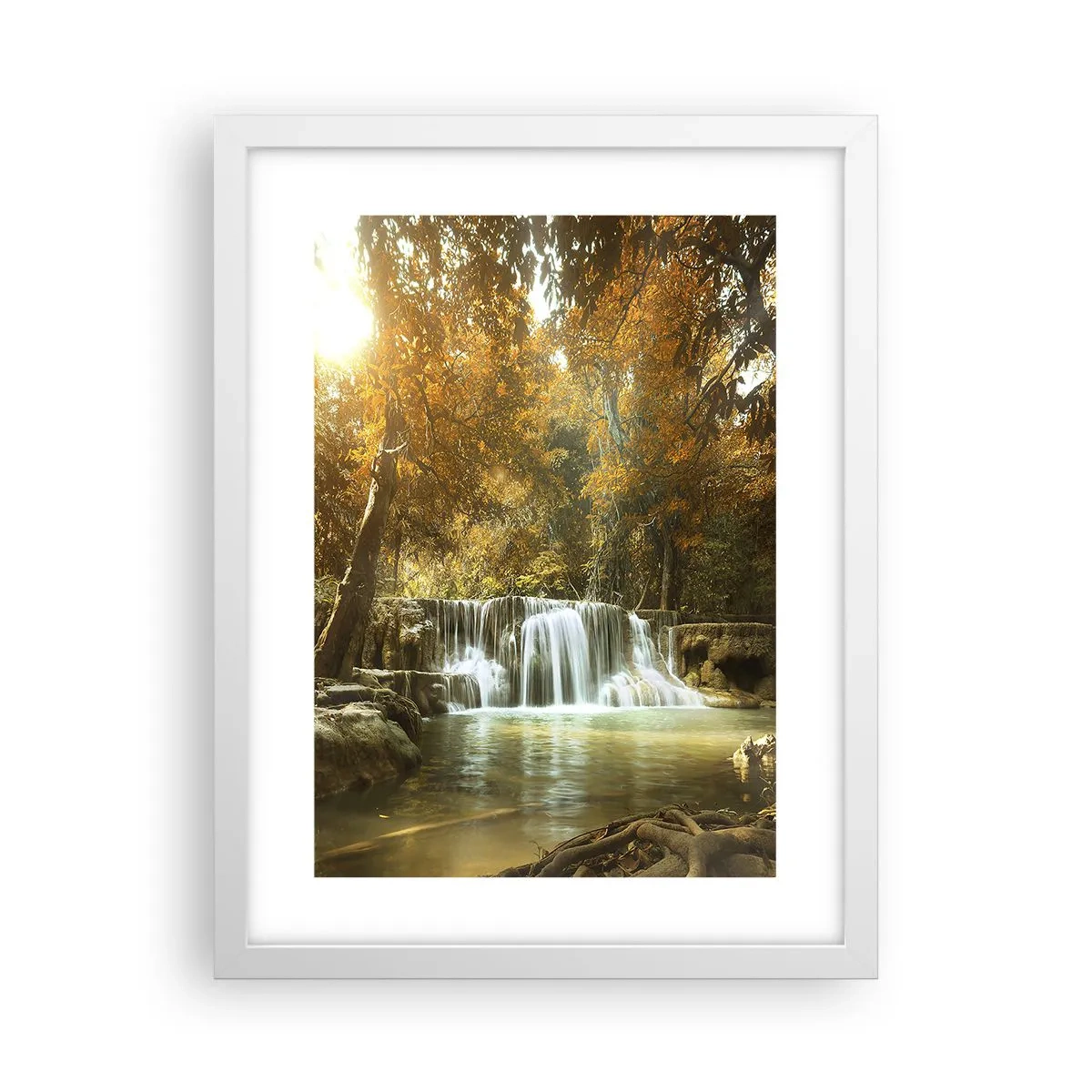 Poster in einem weißen Rahmen - Parkkaskade - 30x40 cm