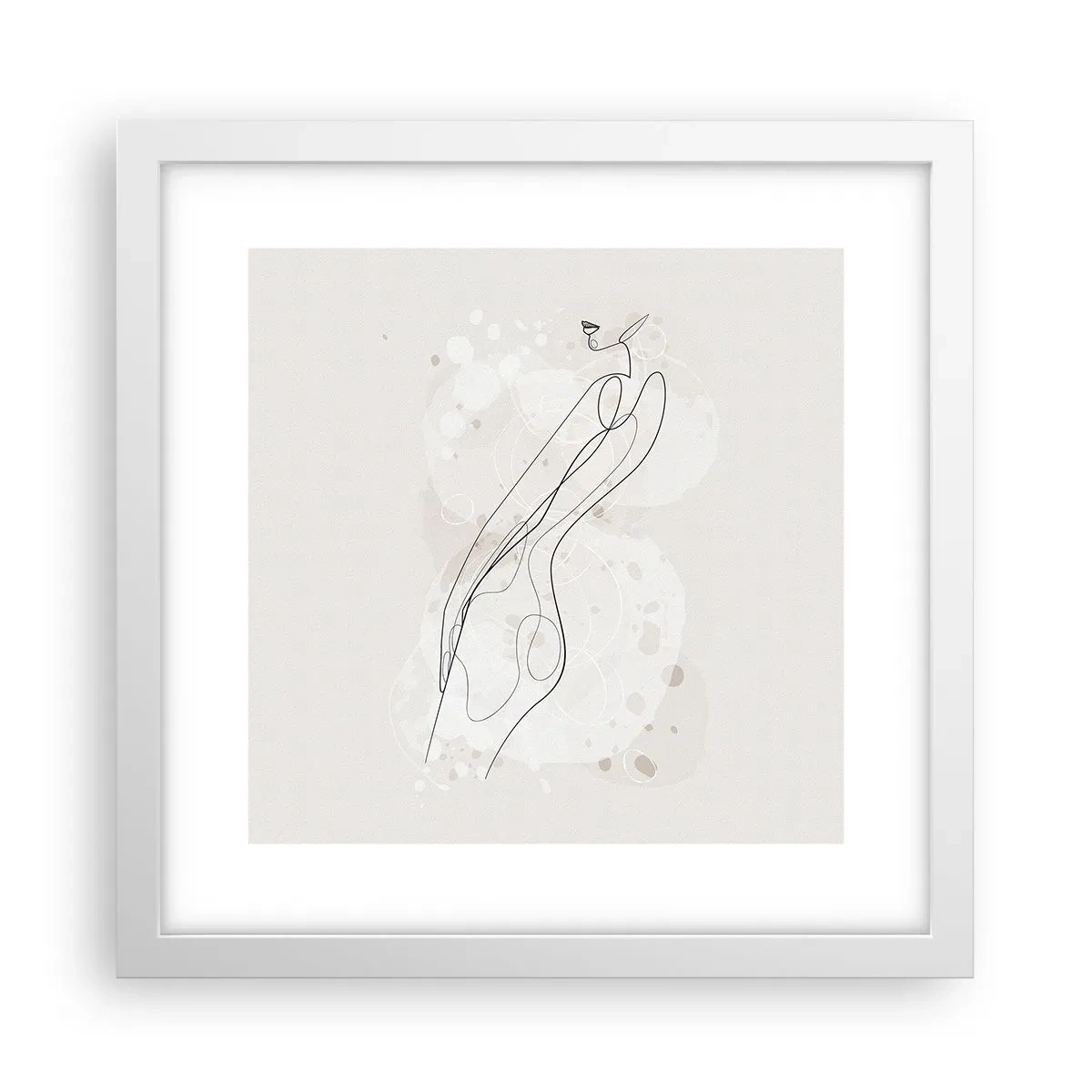 Poster in einem weißen Rahmen - Der Blick schweift - 30x30 cm