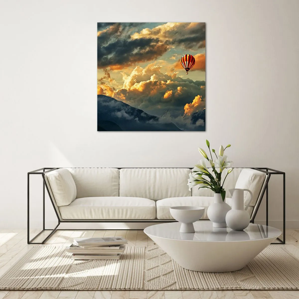 Glasbild - Bild auf glas - Ich fliege, weil ich es will - 60x60 cm