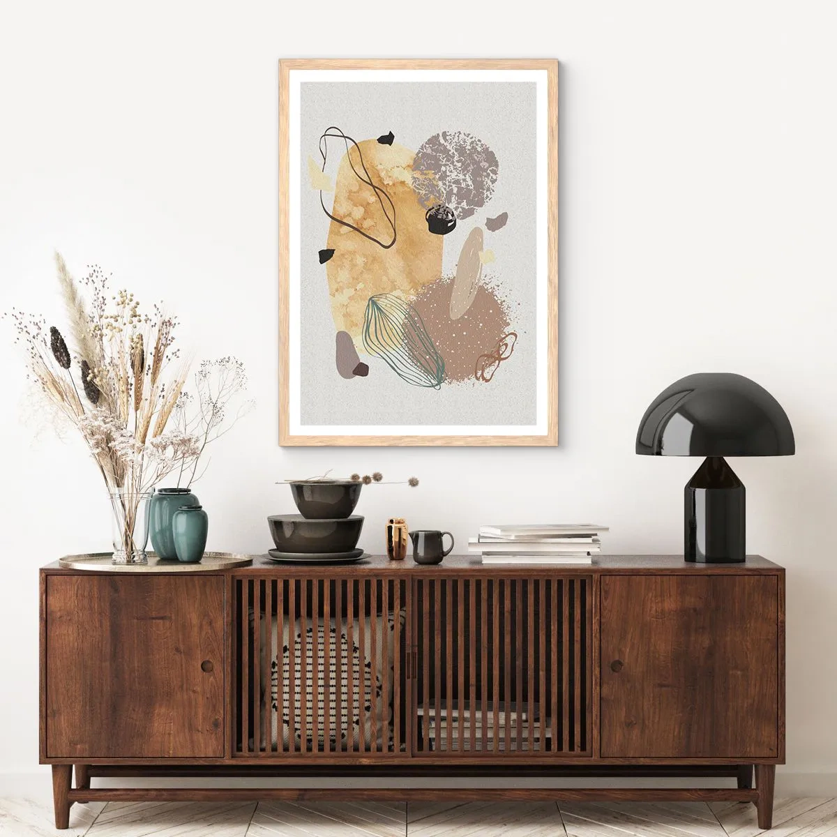 Poster in einem Rahmen aus heller Eiche - Angewandte Plumkologie - 30x40 cm
