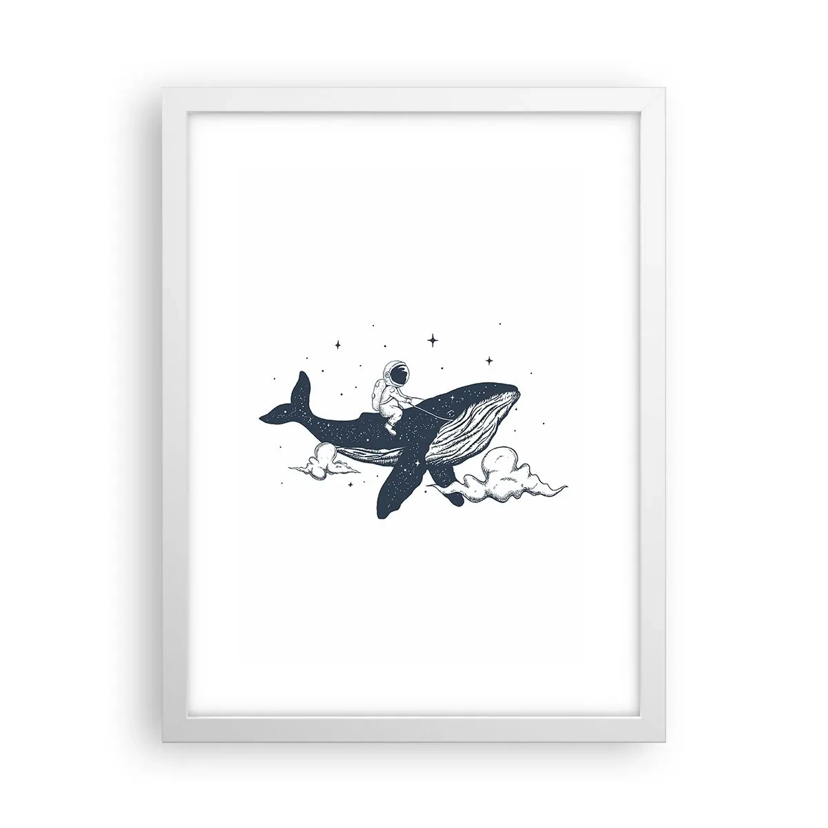 Poster in einem weißen Rahmen - Weltraumabenteuer - 30x40 cm