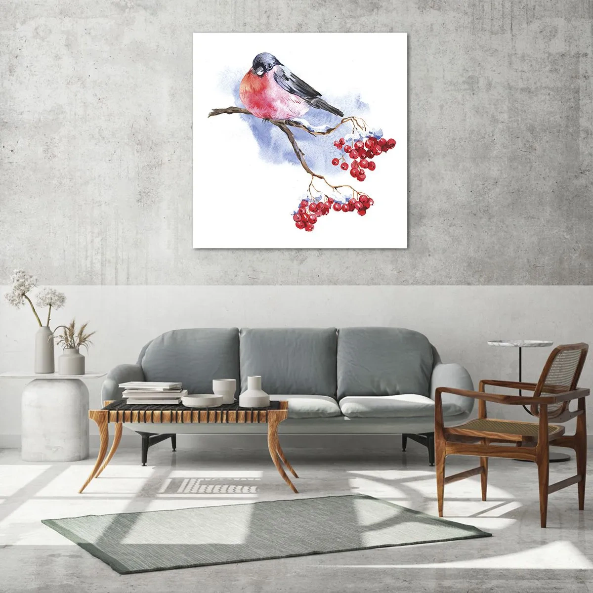 Glasbild - Bild auf glas - Winter in Farbe - 60x60 cm