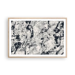 Poster in einem Rahmen aus heller Eiche - Durchdringung der Gegensätze - 91x61 cm