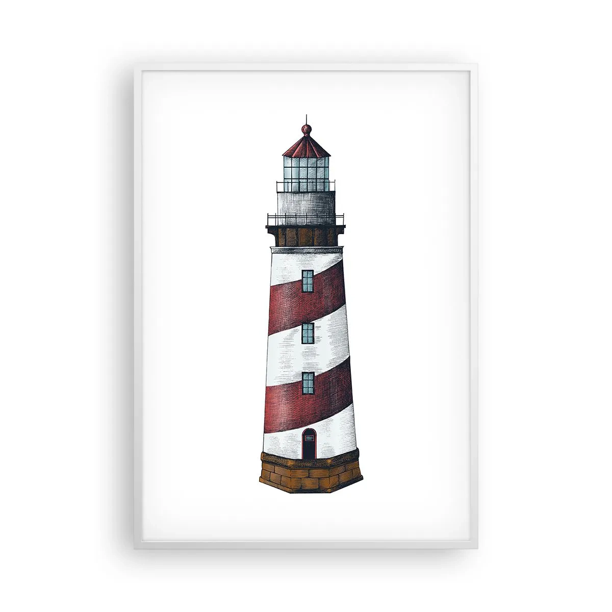 Poster in einem weißen Rahmen - Immer auf der Hut - 70x100 cm