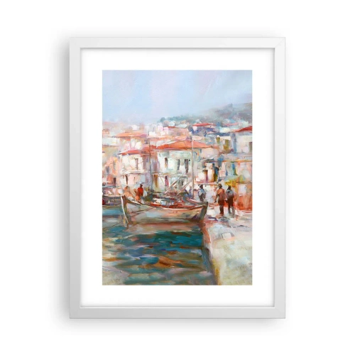 Poster in einem weißen Rahmen - Pastell-Sommerferien - 30x40 cm