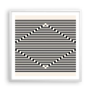 Poster in einem weißen Rahmen - Geometrische Illusion - 60x60 cm