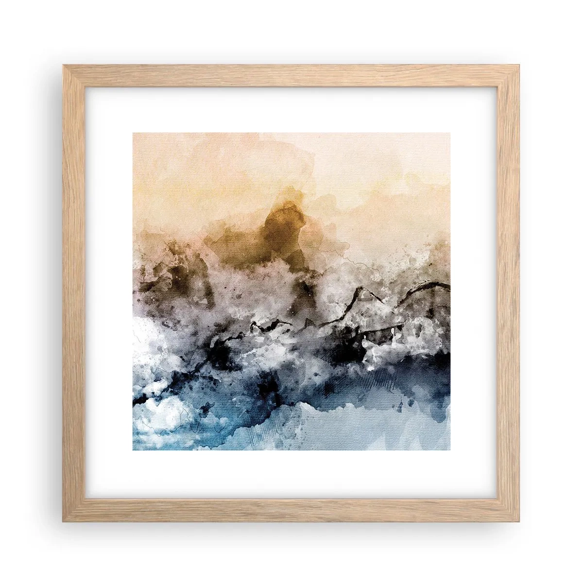 Poster in einem Rahmen aus heller Eiche - In einer Nebelwolke ertrunken - 30x30 cm
