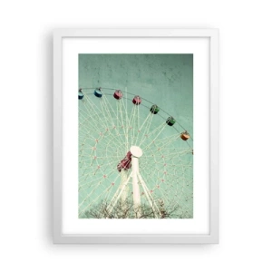 Poster in einem weißen Rahmen - Wir laden zum Spiel ein - 30x40 cm