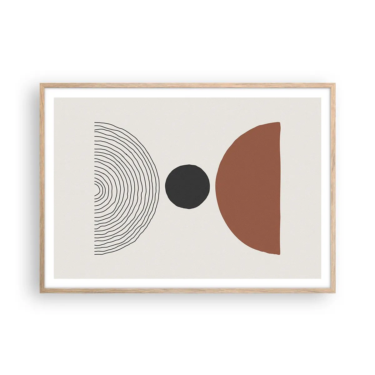 Poster in einem Rahmen aus heller Eiche - Das Zentrum der Aufmerksamkeit - 100x70 cm