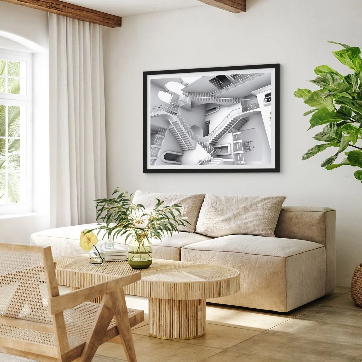 Poster in einem schwarzem Rahmen - Die Paradoxien des Weltraums - 50x40 cm