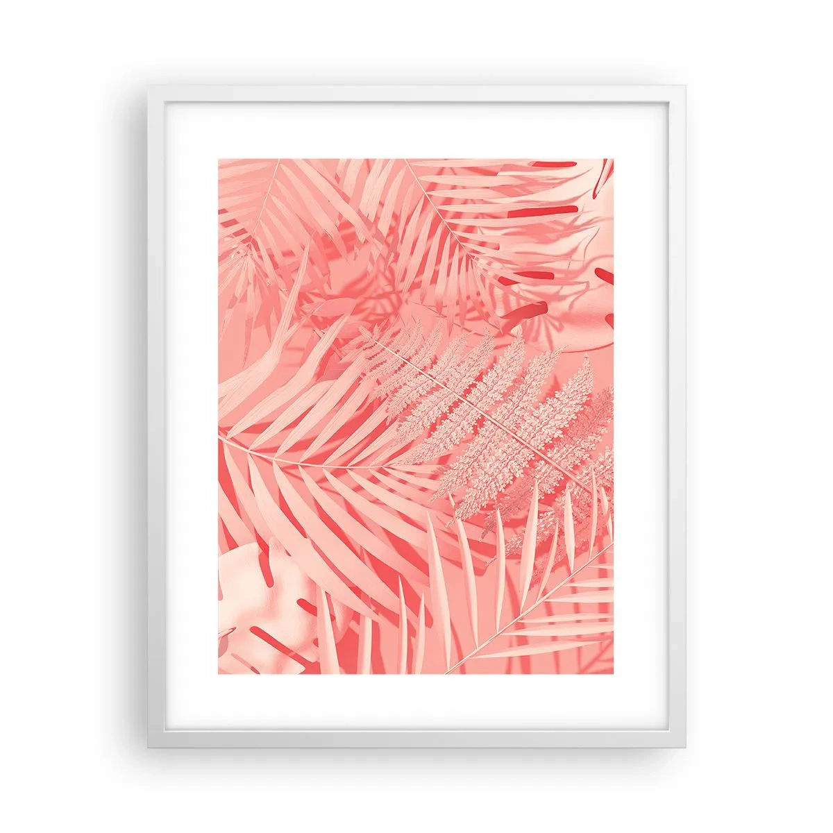 Poster in einem weißen Rahmen - Rosa Konzept - 40x50 cm