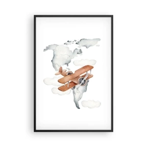 Poster in einem schwarzem Rahmen - Im Pioniergeist - 61x91 cm