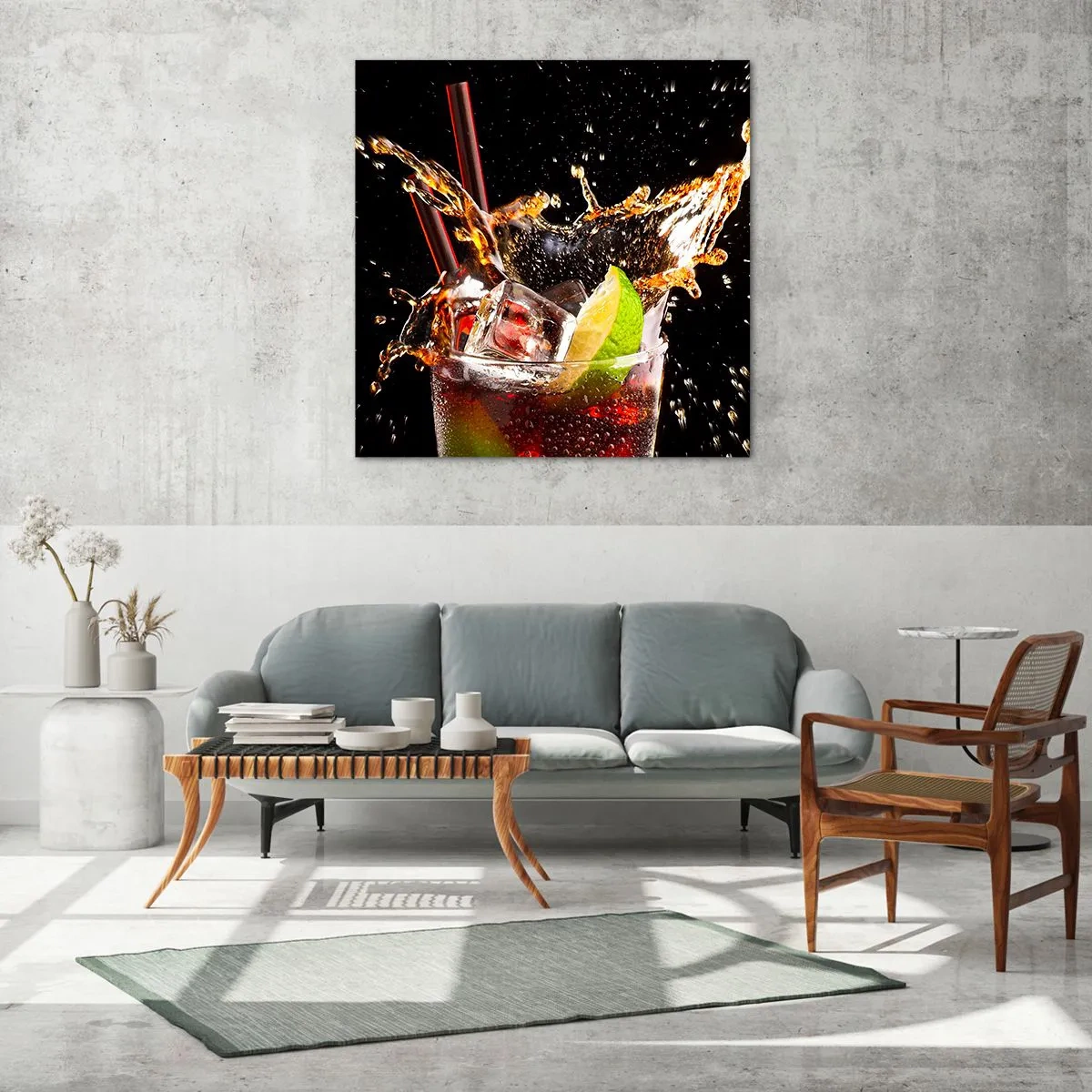 Glasbild - Bild auf glas - Freude und Energie der Farben - 30x30 cm