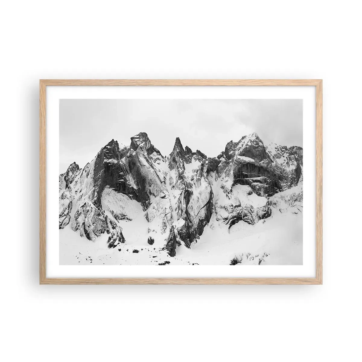 Poster in einem Rahmen aus heller Eiche - Gefährlicher Granitgrat - 70x50 cm