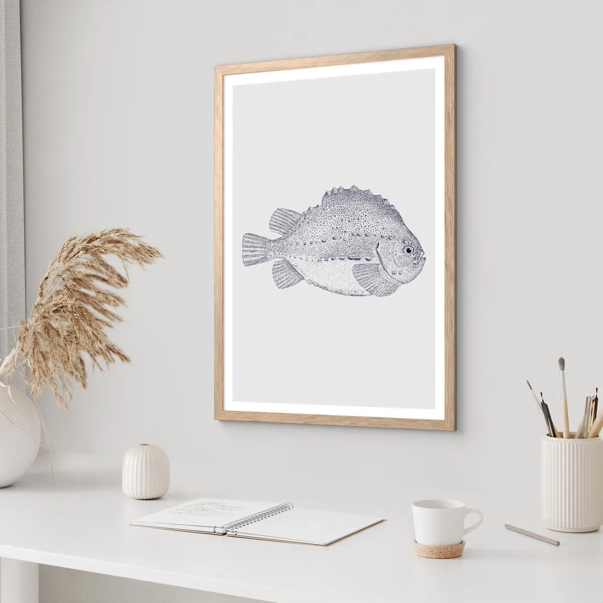 Poster in einem Rahmen aus heller Eiche - Für das Album des Naturforschers - 61x91 cm