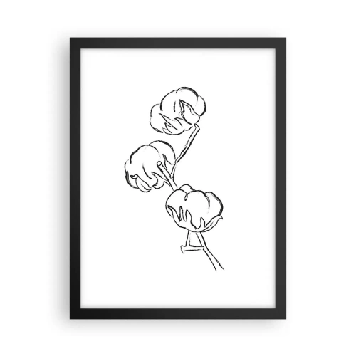 Poster in einem schwarzem Rahmen - Baumwolldaunen - 30x40 cm