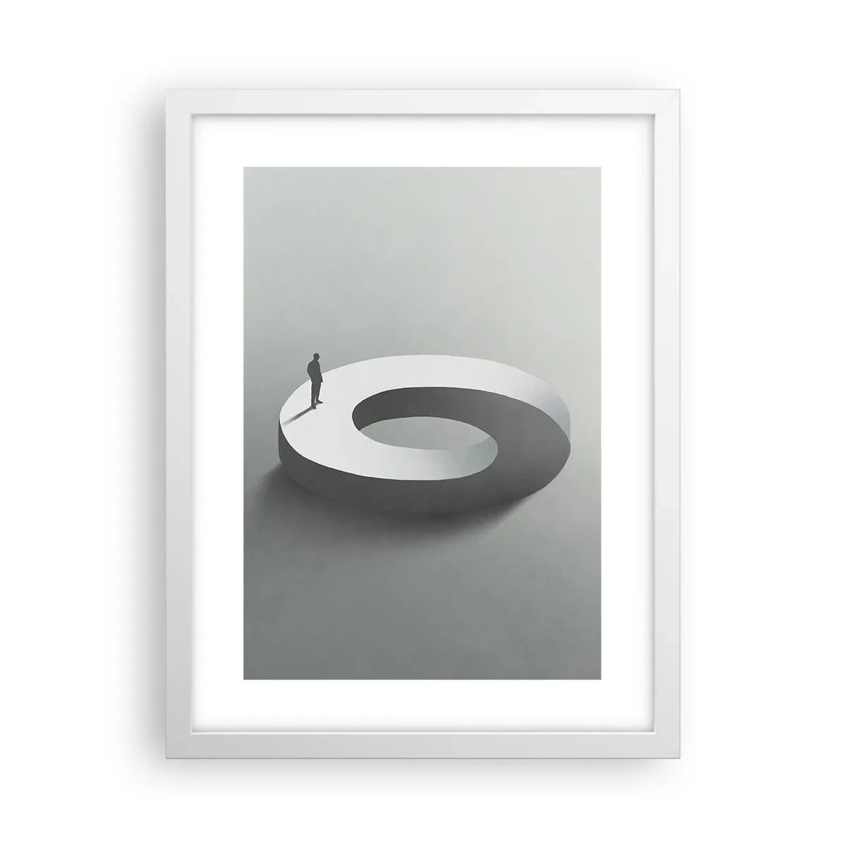 Poster in einem weißen Rahmen - Und wie soll man davon klug werden - 30x40 cm