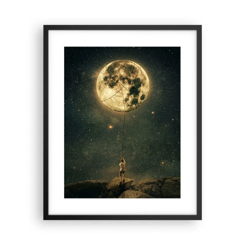 Poster in einem schwarzem Rahmen - Der Mann, der den Mond gestohlen hat - 40x50 cm