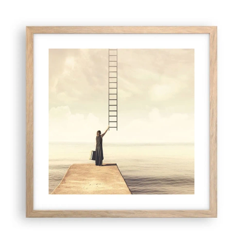 Poster in einem Rahmen aus heller Eiche - Eine magische Reise - 40x40 cm