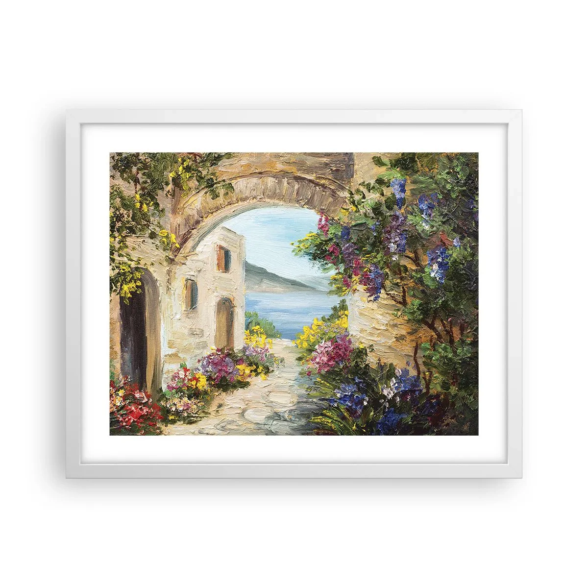 Poster in einem weißen Rahmen - Charme einer Küstenprovinz - 50x40 cm