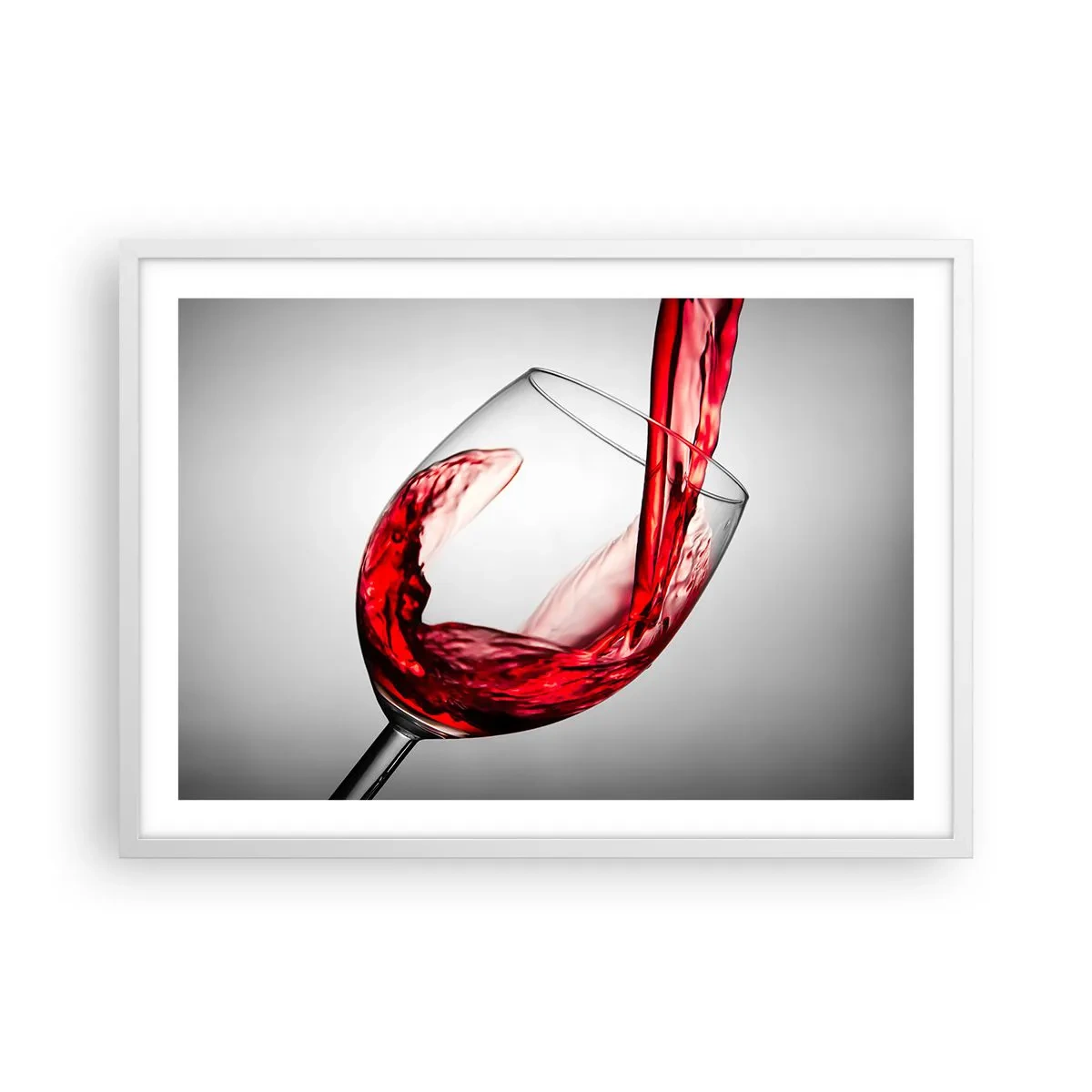 Poster in einem weißen Rahmen - Farbe – Bewegung – Klang - 70x50 cm