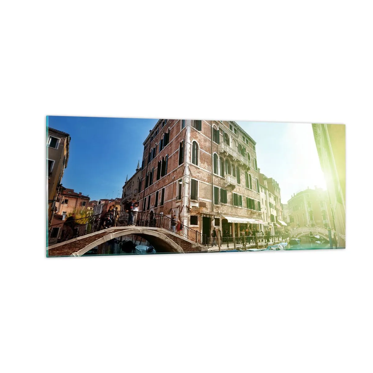 Glasbild - Bild auf glas - Venedig - Amore Mio - 100x40 cm