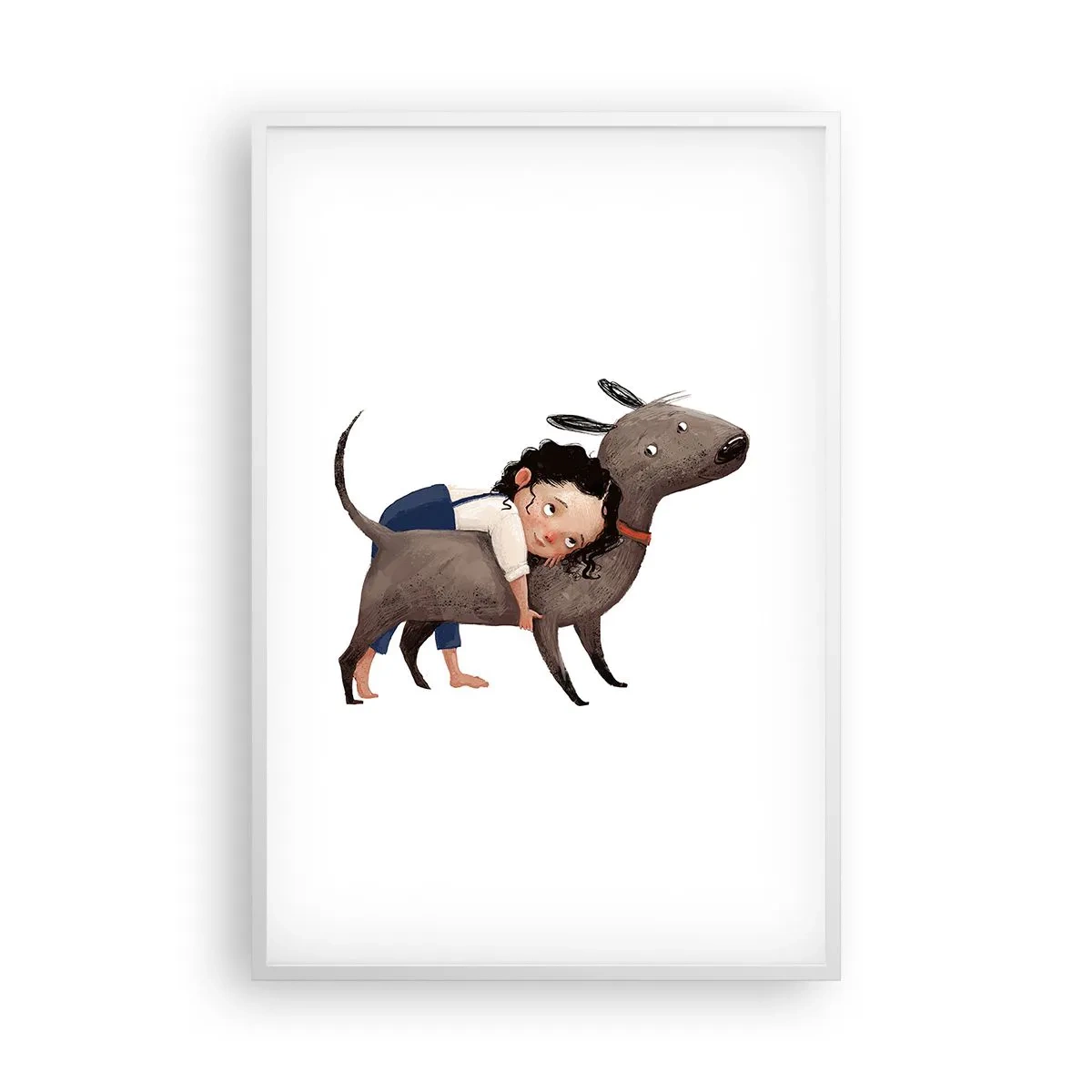 Poster in einem weißen Rahmen - Beste Freunde - 61x91 cm