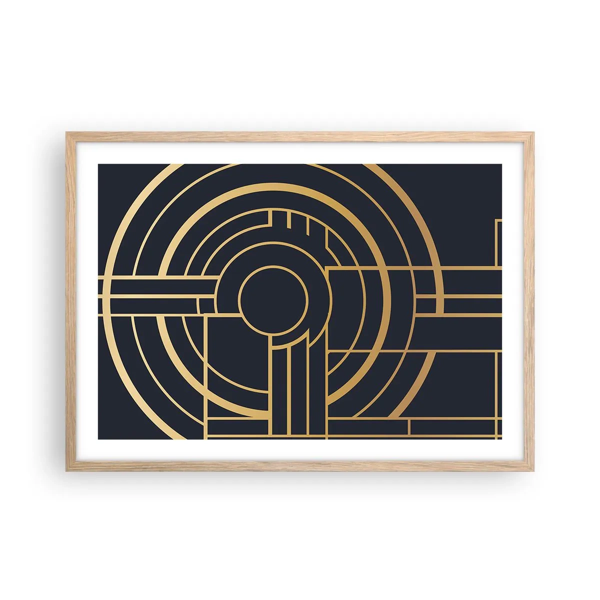 Poster in einem Rahmen aus heller Eiche - Wendungen der Dinge - 70x50 cm