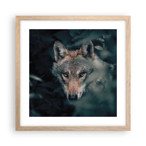 Poster in einem Rahmen aus heller Eiche - Jäger - 40x40 cm