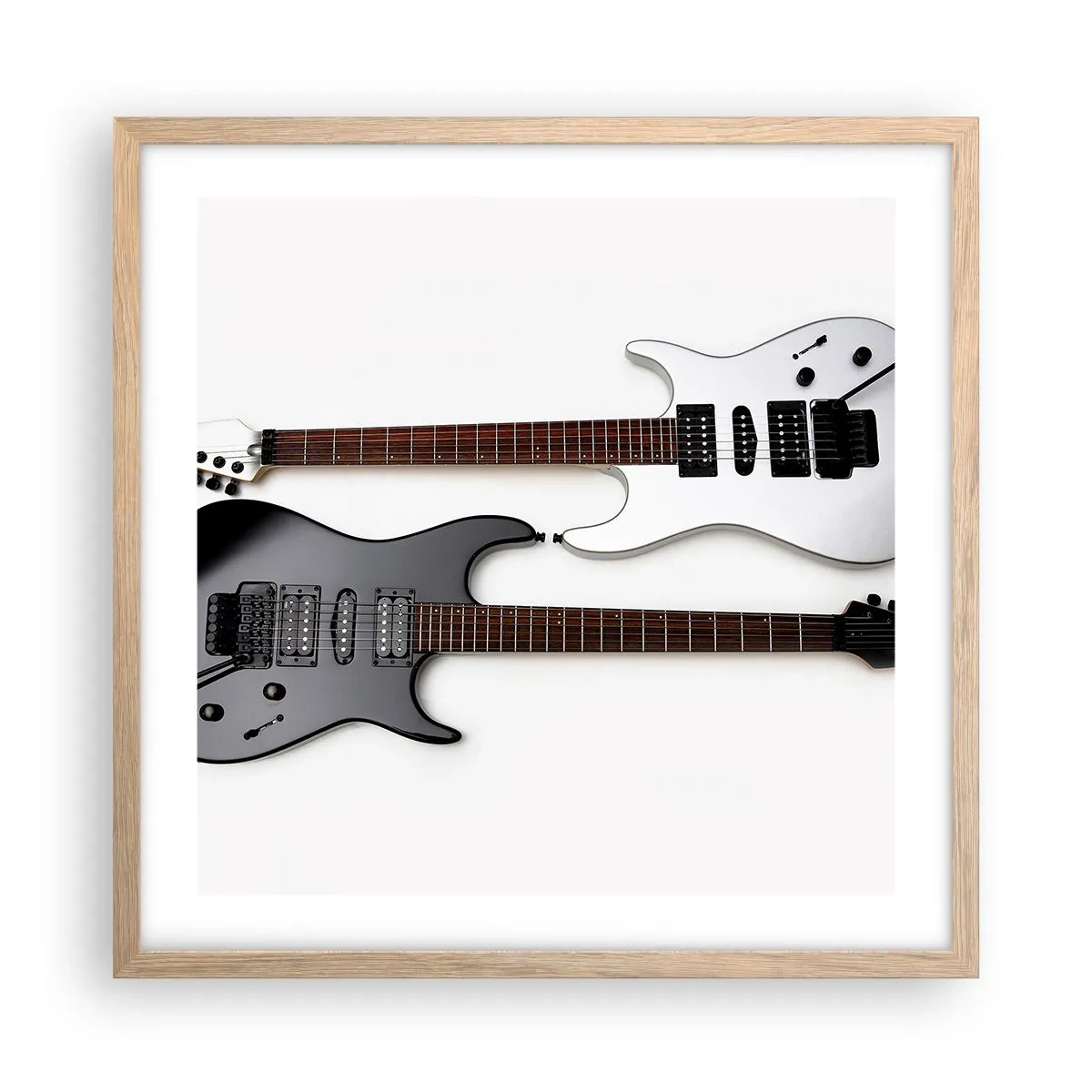 Poster in einem Rahmen aus heller Eiche - Harmonie der Formen - 50x50 cm