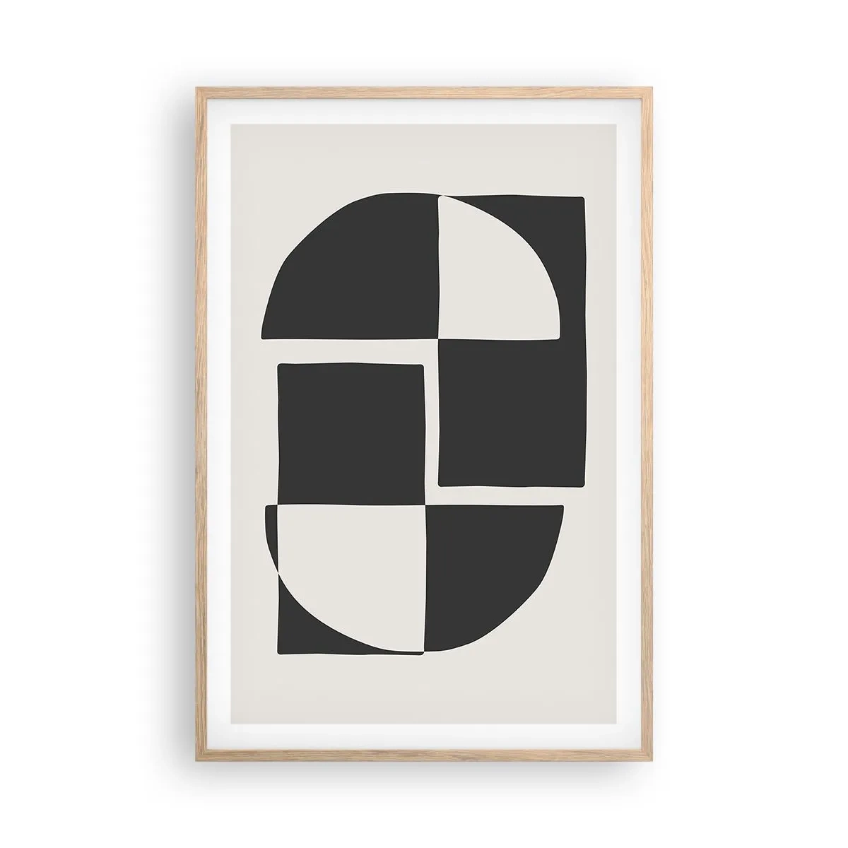 Poster in einem Rahmen aus heller Eiche - Antithese - Synthese - 61x91 cm