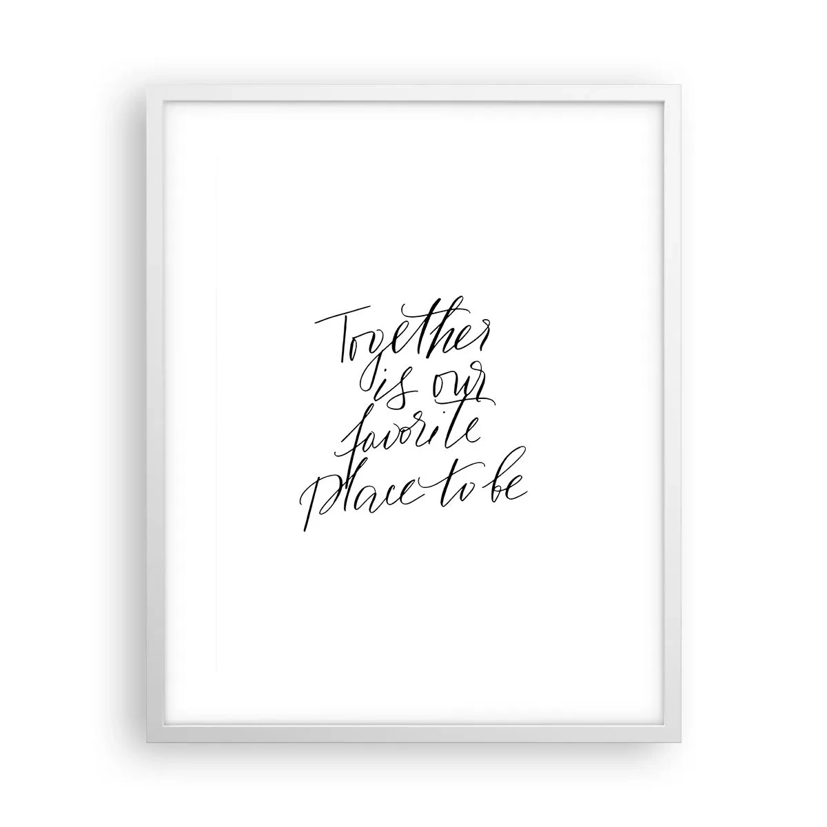 Poster in einem weißen Rahmen - Fühlst du das auch? - 40x50 cm