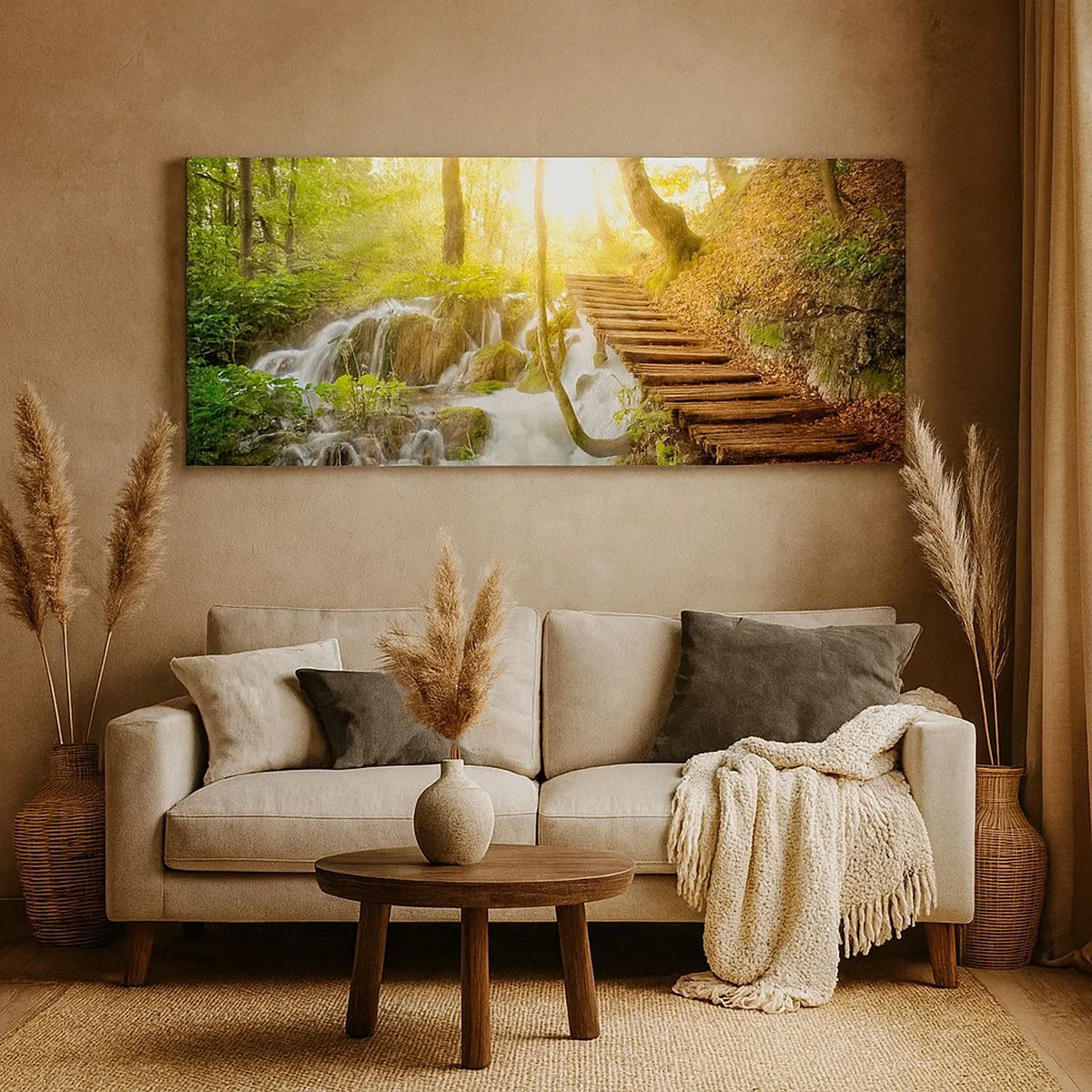 Bild auf Leinwand - Leinwandbild - Eine ersehnte Kühle - 100x40 cm