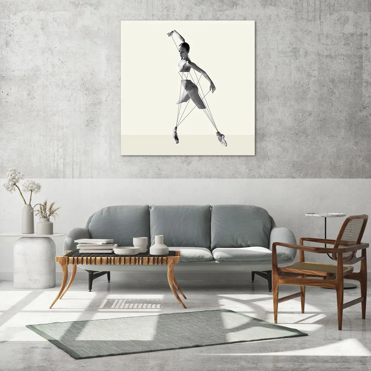 Glasbild - Bild auf glas - Im Theater der Welt - 60x60 cm