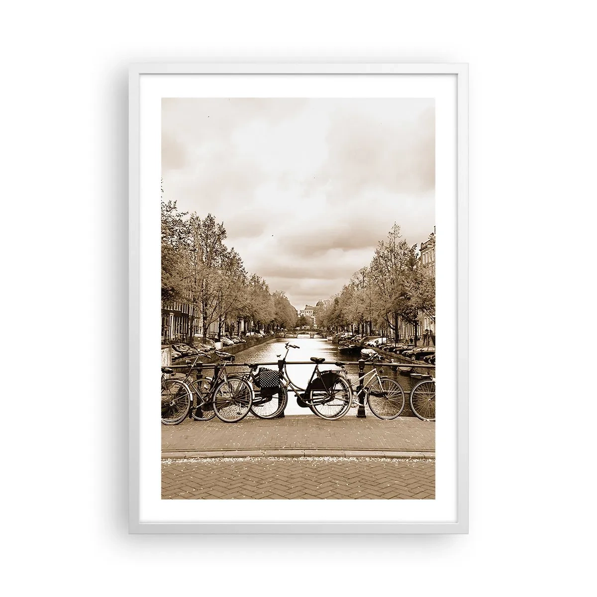 Poster in einem weißen Rahmen - Niederländische Atmosphäre - 50x70 cm