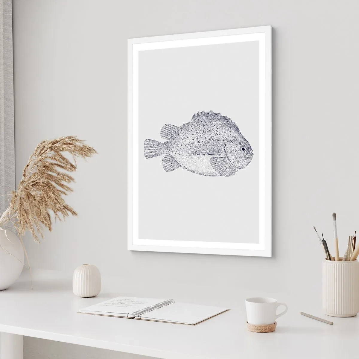 Poster in einem weißen Rahmen - Für das Album des Naturforschers - 50x70 cm