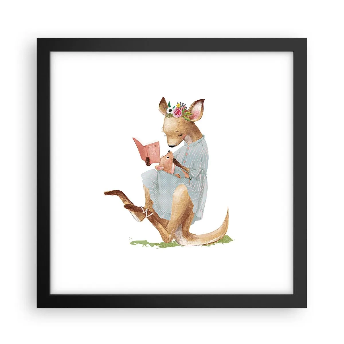 Poster in einem schwarzem Rahmen - Lies mir vor Mama - 30x30 cm