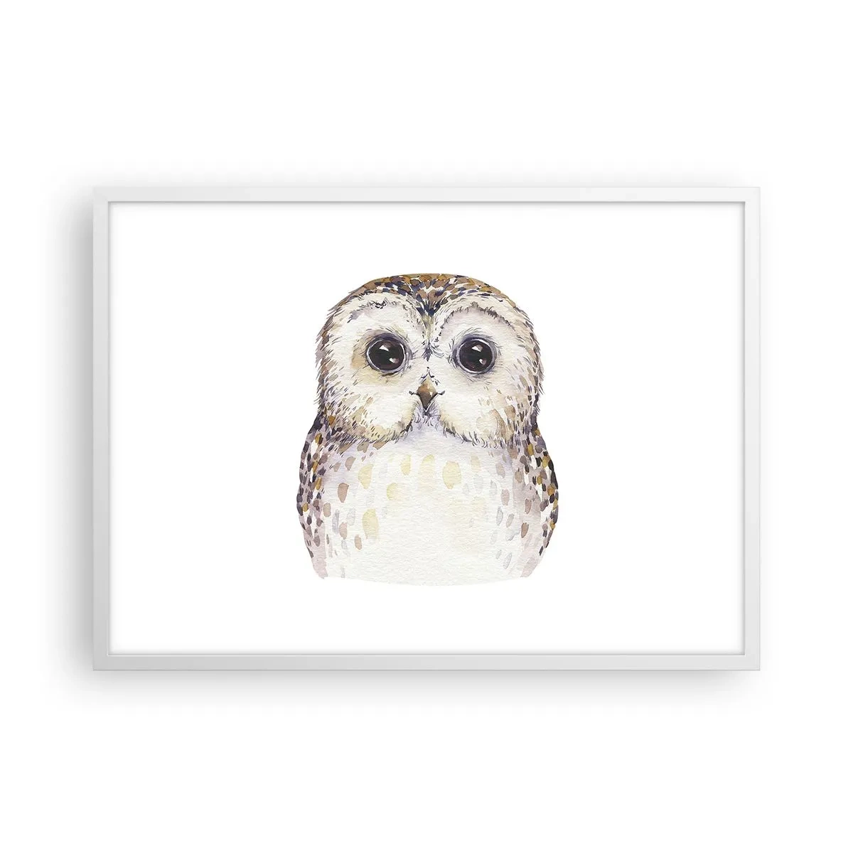 Poster in einem weißen Rahmen - Schau mir in die Augen - 70x50 cm