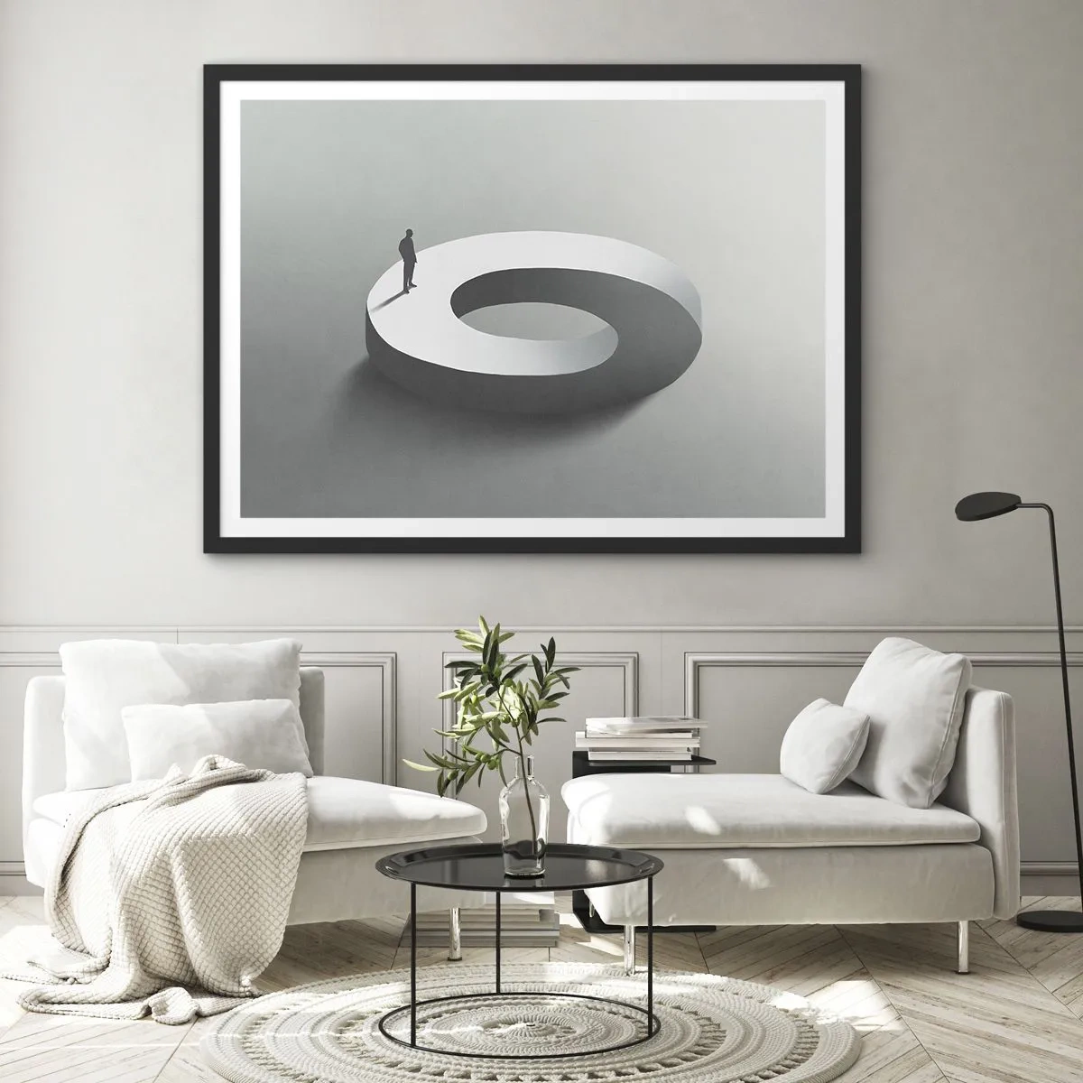 Poster in einem schwarzem Rahmen - Und wie soll man davon klug werden - 91x61 cm