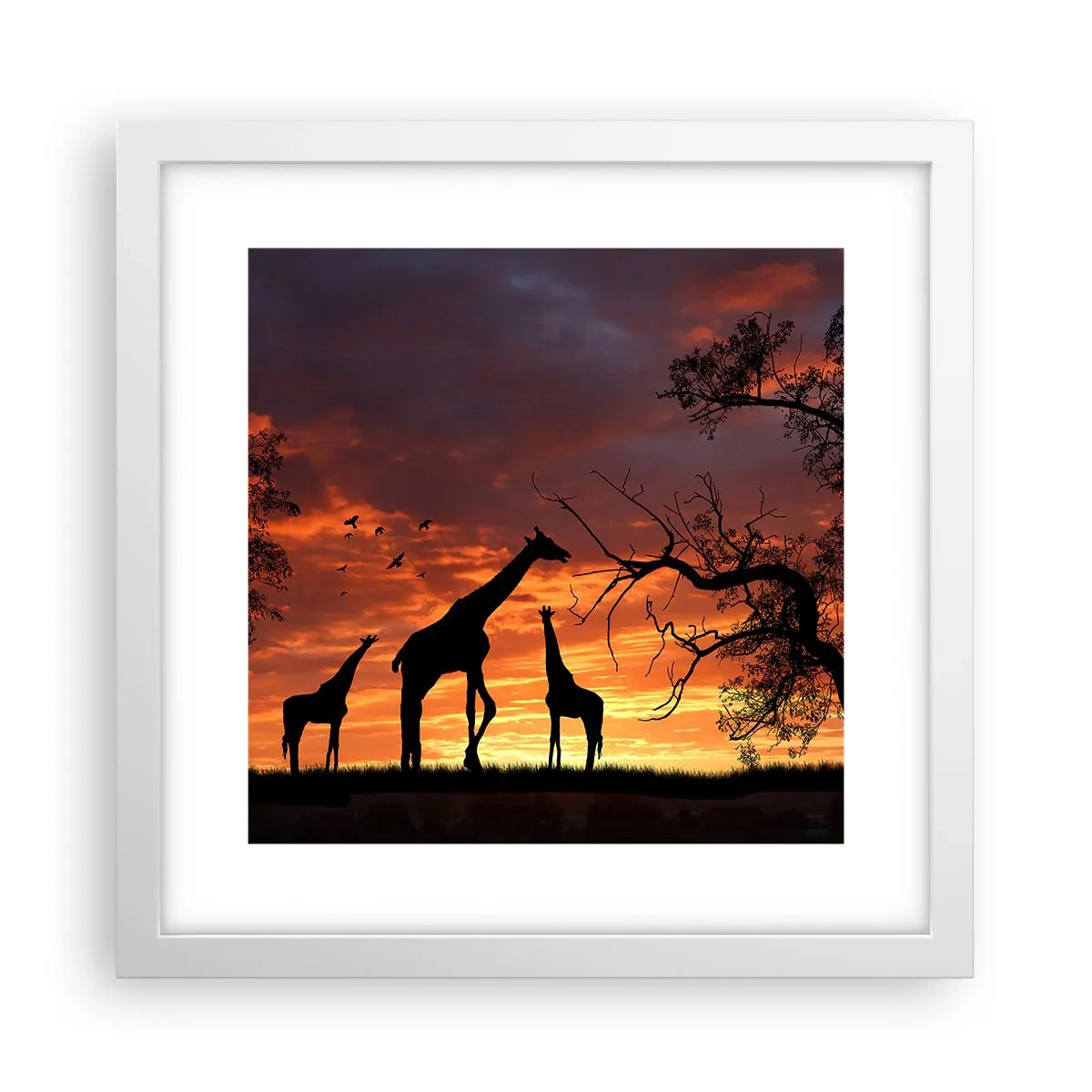 Poster in einem weißen Rahmen - Ein kleines Abendessen mit deinen Liebsten - 30x30 cm