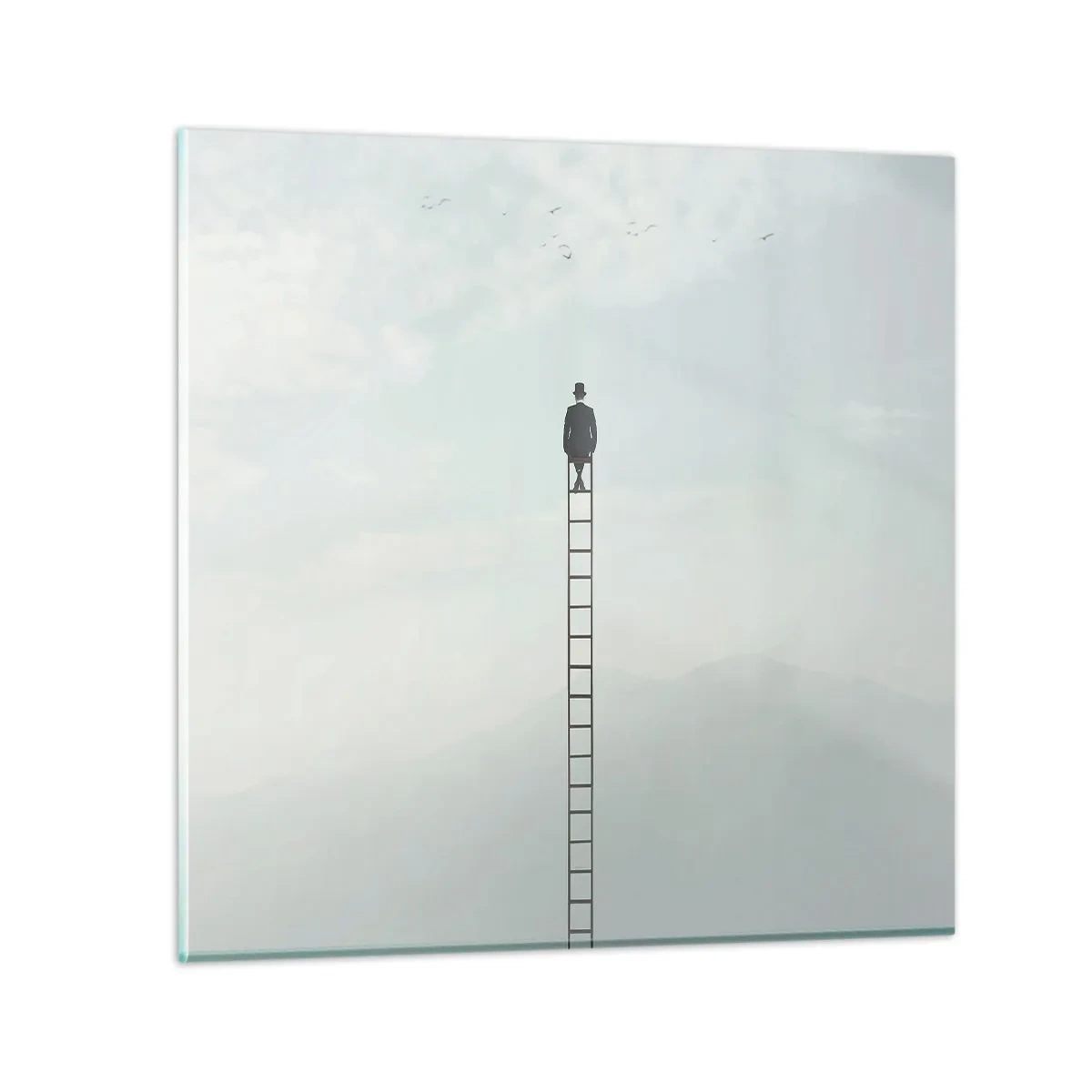 Glasbild - Bild auf glas - Erhebe dich darüber! - 30x30 cm