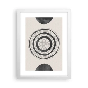 Poster in einem weißen Rahmen - Wichtig ist, was dazwischen liegt - 30x40 cm